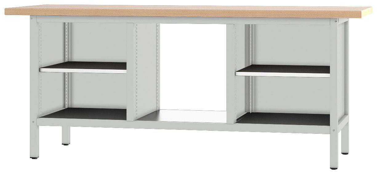 PADOR Werkbank 31 S 505, Höhe/Länge: 85,5x200 cm grau/anthrazit | Werkbänke