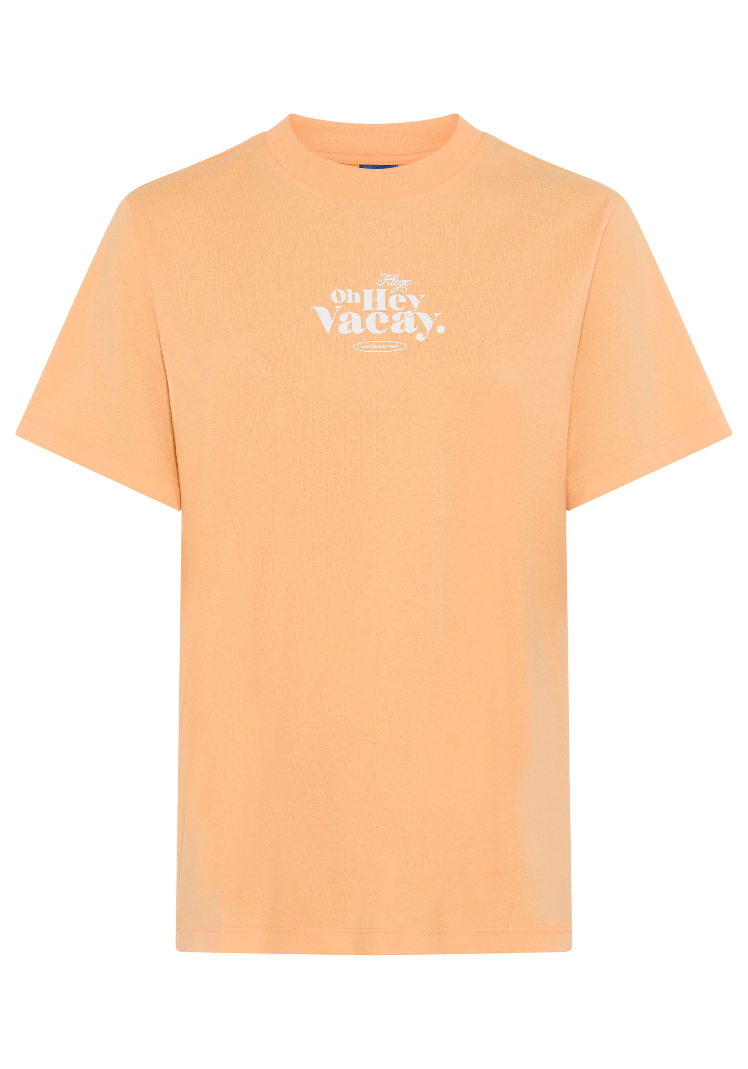 HUGO Blue T-Shirt Vintage Tee mit Rundhals, bedruckt