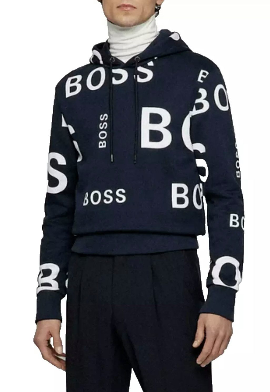 BOSS Kapuzensweatshirt Herren Seeger 33 Sweatshirt ZA mit Kordelzug Metallk günstig online kaufen
