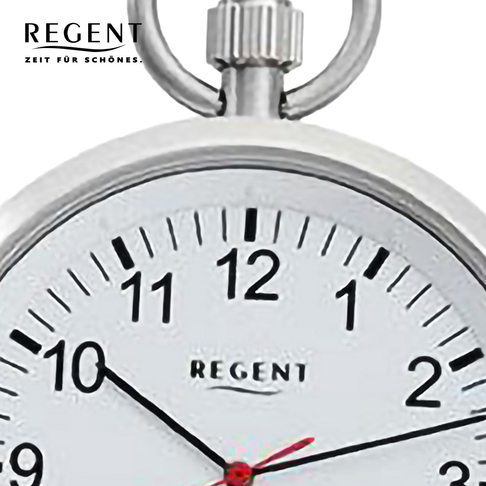 Taschenuhr Regent Gehäuse, Taschenuhr extra Analog Regent rund, Herren 43mm), Herren (ca. Taschenuhr (Analoguhr), Edelstahl, groß Elegant