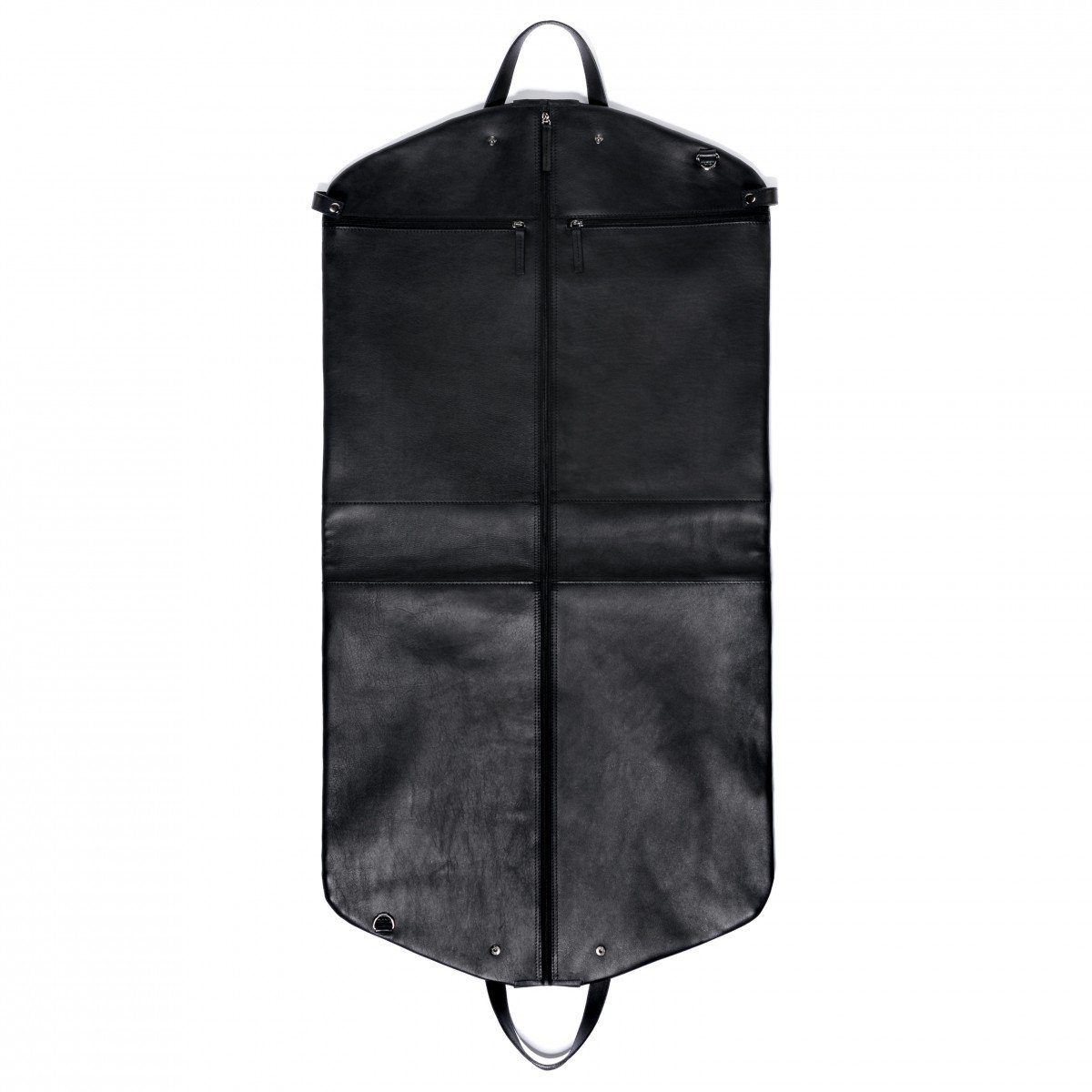 Reisetasche schwarz FEYNSINN Kleidersack echt ARIK, Anzugsack Leder