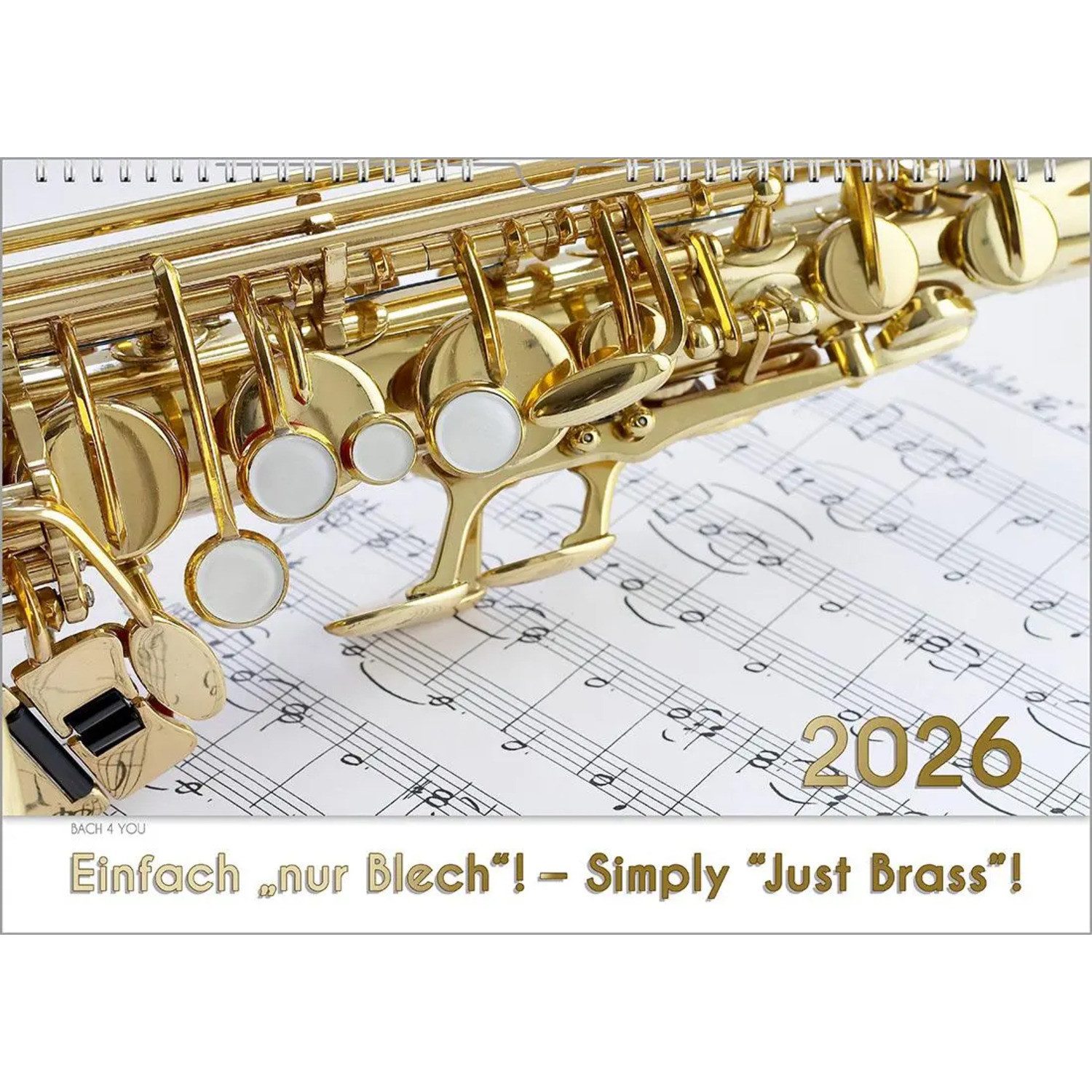 Bach Wandkalender Blech-Instrumente - Musik-Kalender 2026, DIN A3