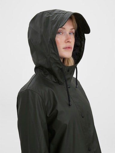 Vero Regenmantel TEDDY 3/4 VMASTA peat JACKET COATED Moda