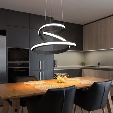 etc-shop LED Pendelleuchte, LED-Leuchtmittel fest verbaut, Warmweiß, Lampen Deckenlampen Wohnzimmer hängend