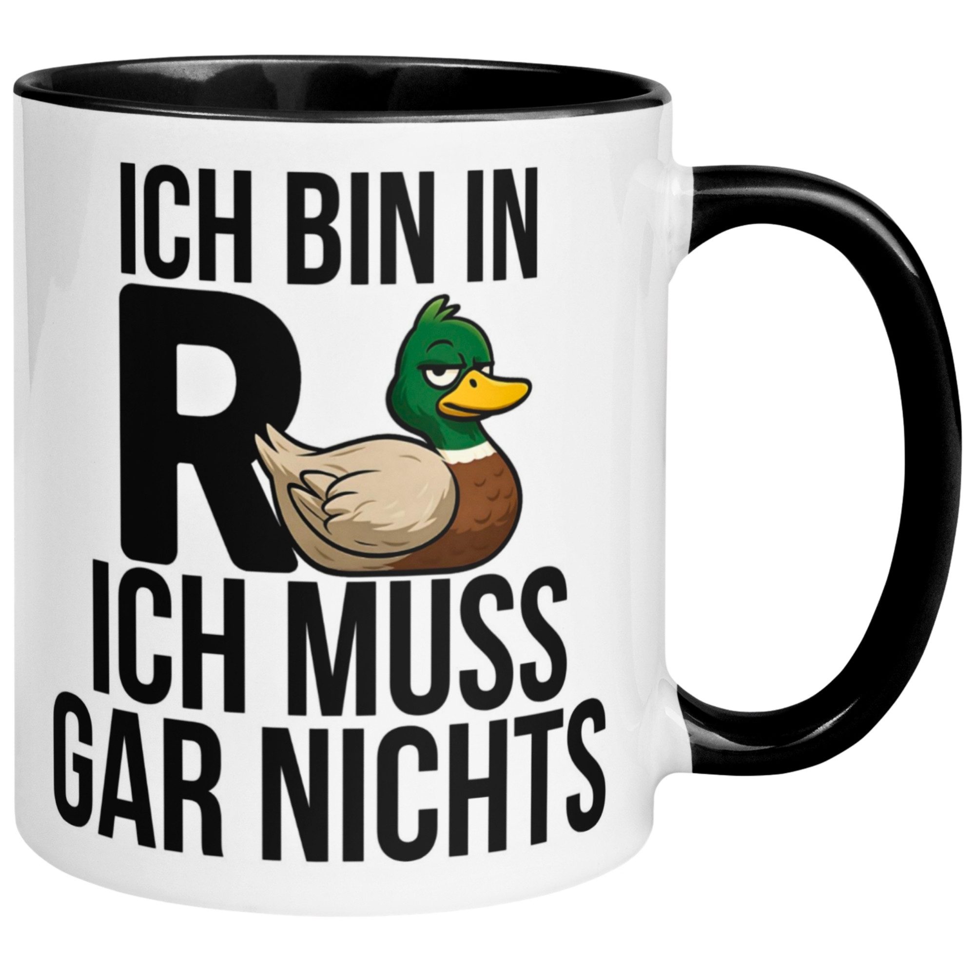 Momentals Tasse „Ich bin in Rente ich muss gar nichts“ – Renteneintritt Geschenk Mann, Gratis Versand · Links-&Rechtshänder · Spülmaschinenfest