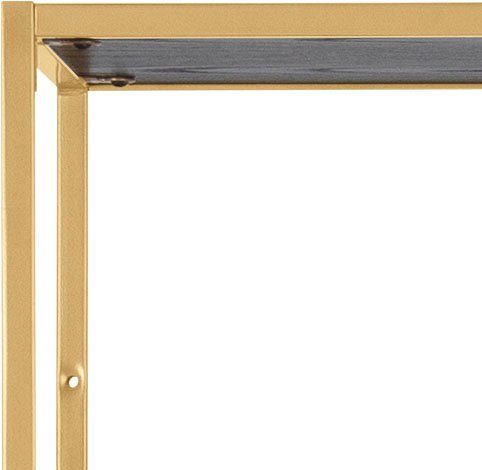 gold modernes Esche | Design, 5 Metallgestell, GROUP gold Details Bücherregal, / Einlegeböden, schwarz asymmetrische ACTONA