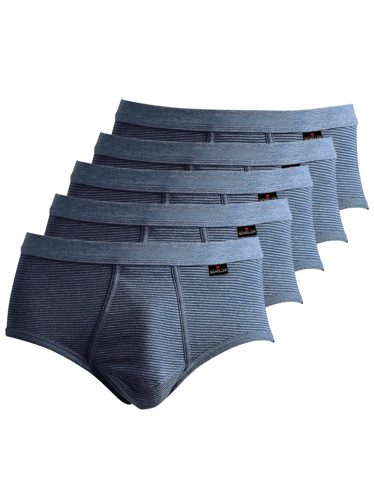 Schöller Slip 5er Pack Herren Slip mit Eingriff Funktionswäsche (Packung, 5-St) mit eingriff