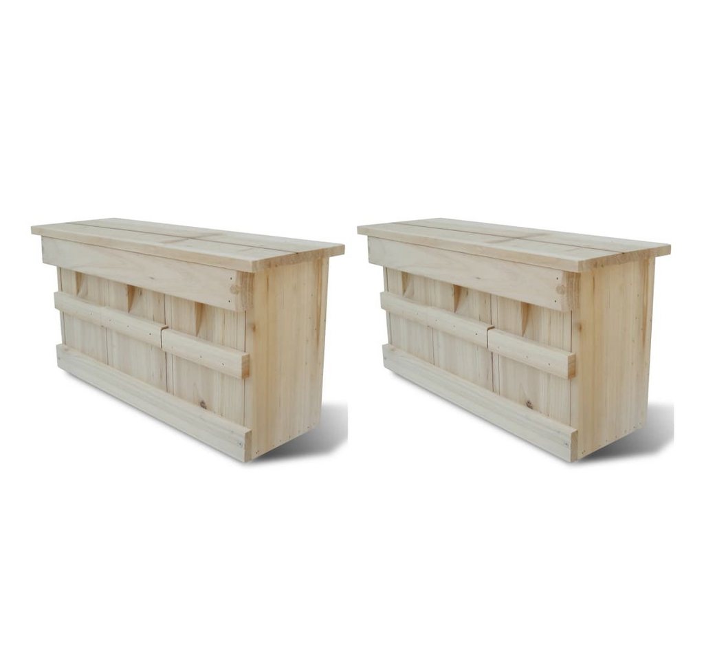 Thumbnail - vidaXL Vogelhaus, Spatzenhaus 2 Stk. Holz 44 x 15,5 x 21,5 cm