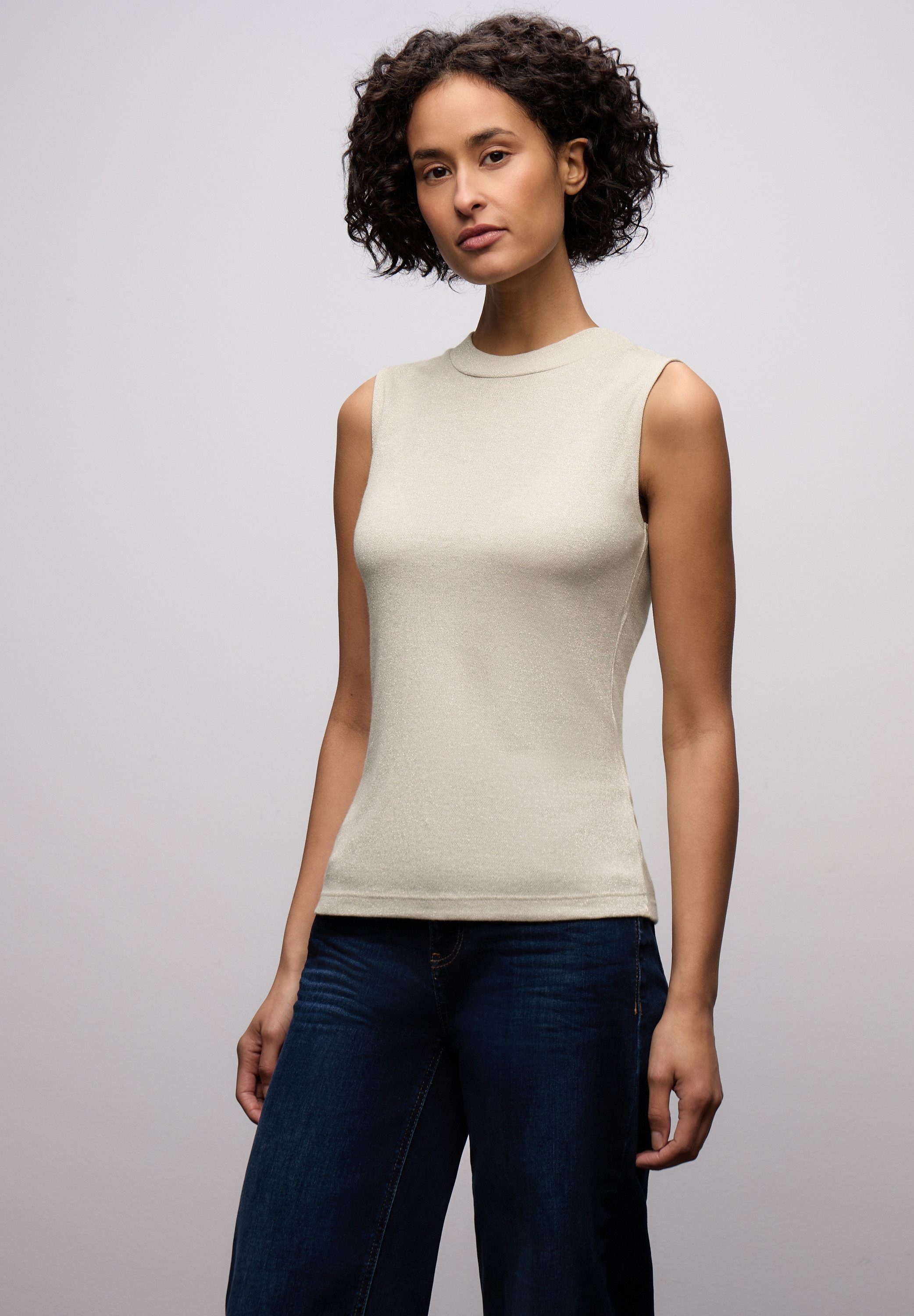 STREET ONE Shirttop mit Glitzerdetails