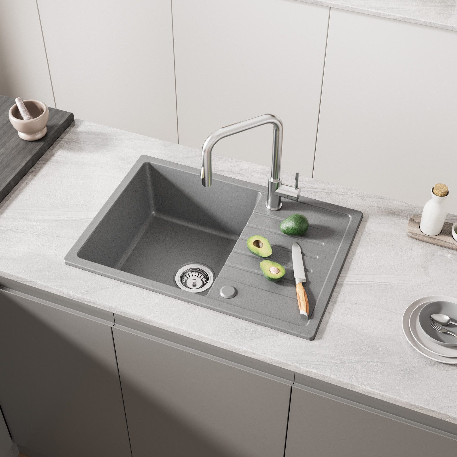 CECIPA MAX Granitspüle Küchenspüle Granit Einbauspüle günstig online kaufen
