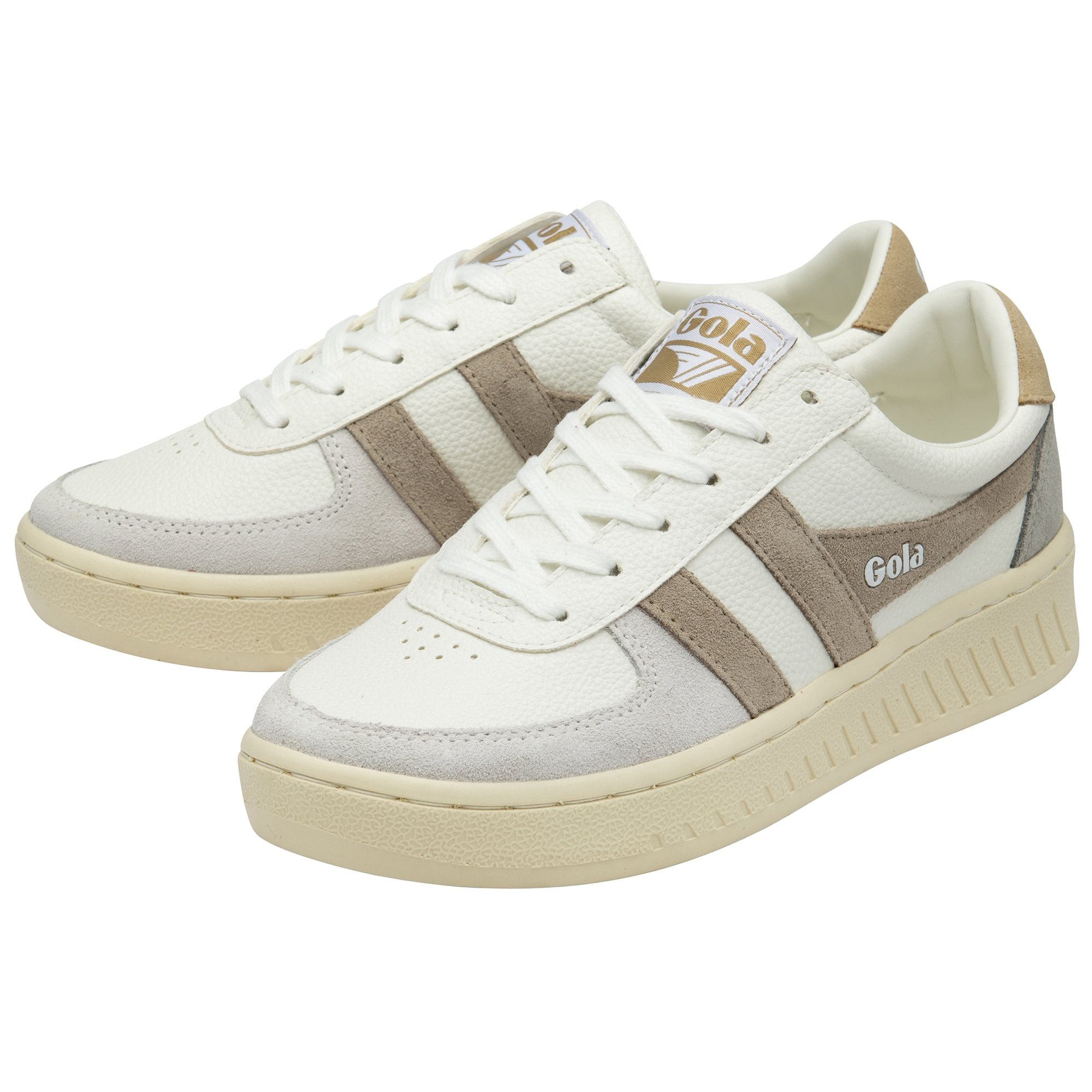 Gola Grandslam Trident weiss/hellgrau/beige Damen Sneaker