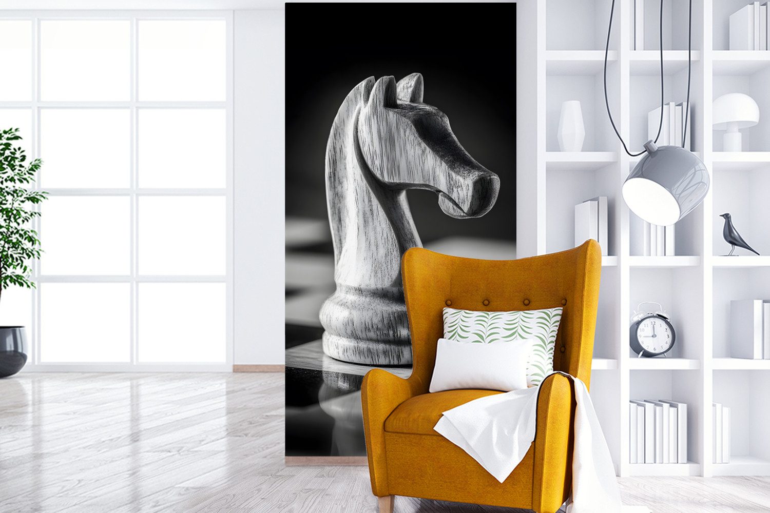 MuchoWow Fototapete Pferd - Holz - günstig online kaufen