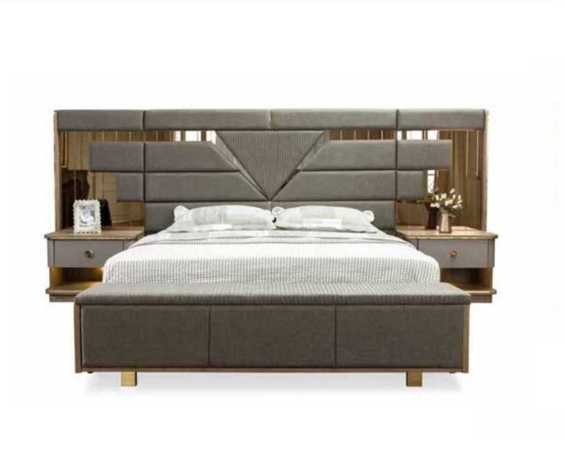 (3-St) Schlafzimmer JVmoebel tlg. Modern, Set Schlafzimmer-Set Design Nachttisch Bett 3