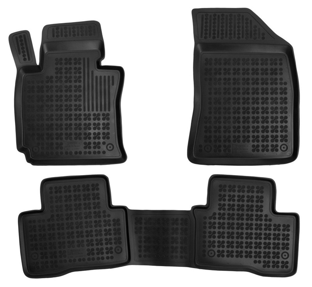 AZUGA Auto-Fußmatten Hohe Gummi-Fußmatten passend für SsangYong Tivoli/XLV ab 2015 3-tlg., für SsangYong Tivoli,XLV SUV