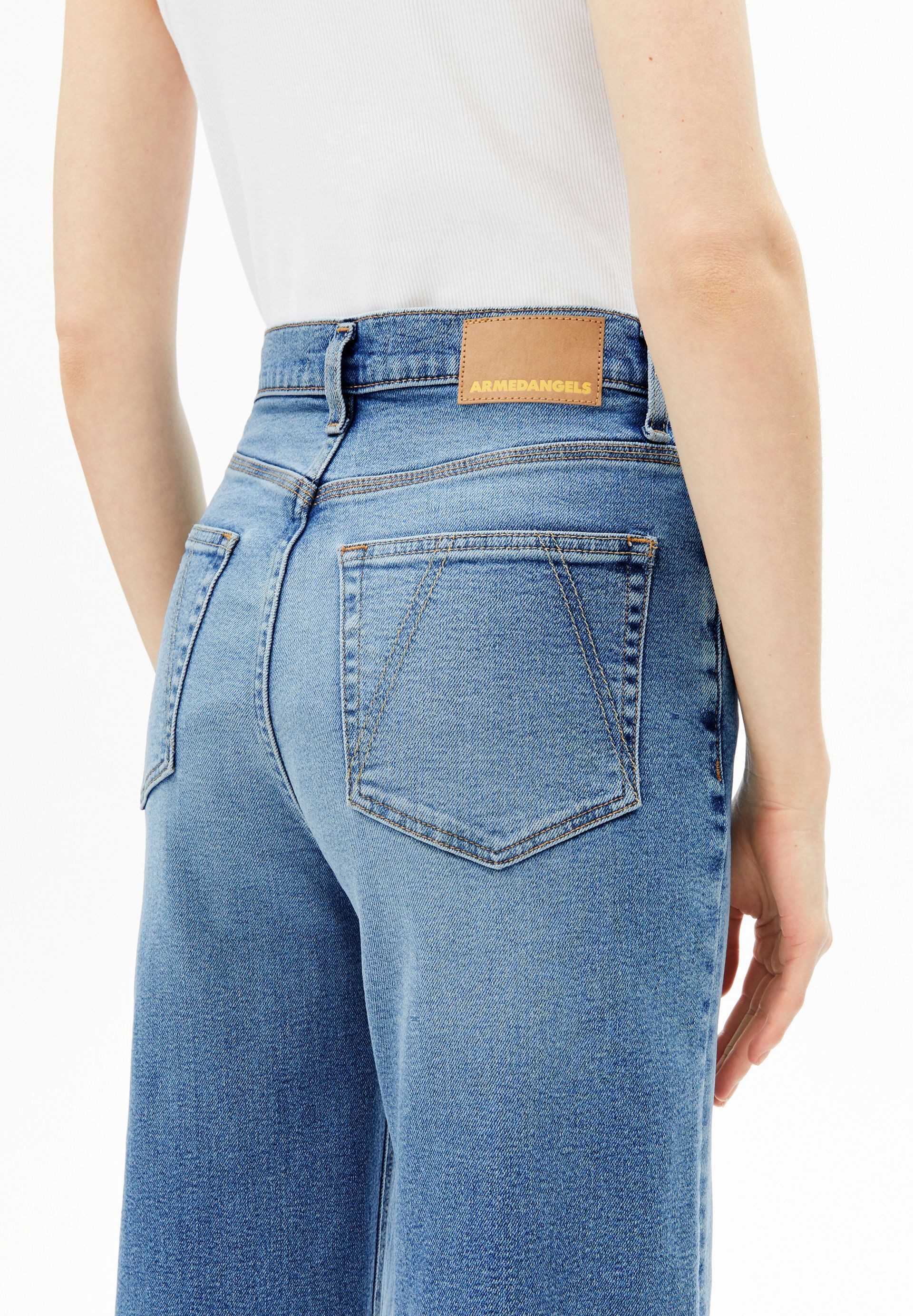 Armedangels Weite Jeans MURLIAA Wide Leg Jeans recycelter Baumwoll Mix (Comfort-Stretch, Skinny Fit) High waist