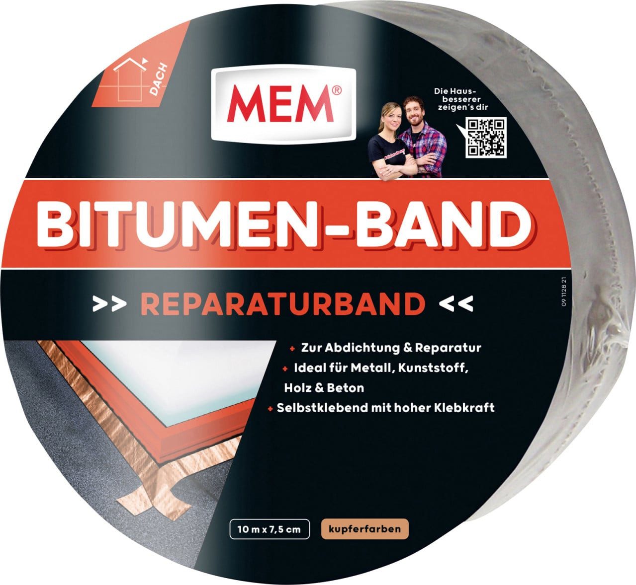MEM Bauchemie Dichtband MEM Bitumen-Band 10 m x 7,5 cm kupfer
