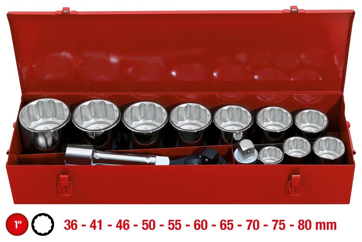 Thumbnail - KS Tools Steckschlüssel 1" Steckschlüssel-Satz, 14-tlg