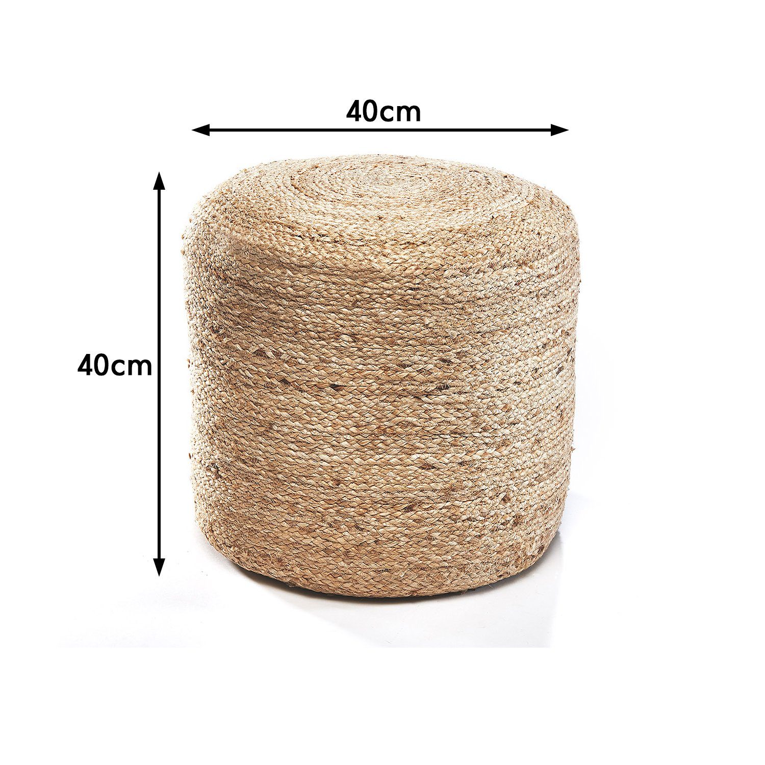 Kobolo Sitzwürfel Sitzpouf FLOW aus Seegras mit Baumwollfüllung (1 Stück) günstig online kaufen