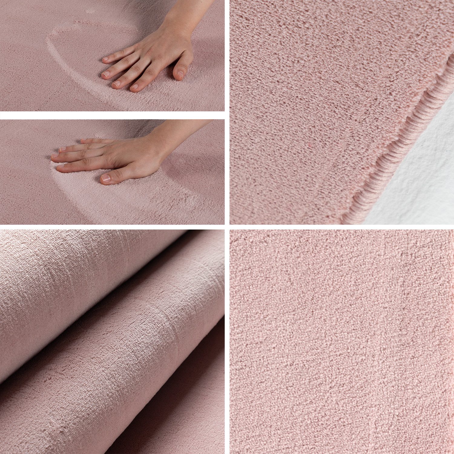 Carpettex Veloursteppich Unicolor - Einfarbig, Rund, günstig online kaufen
