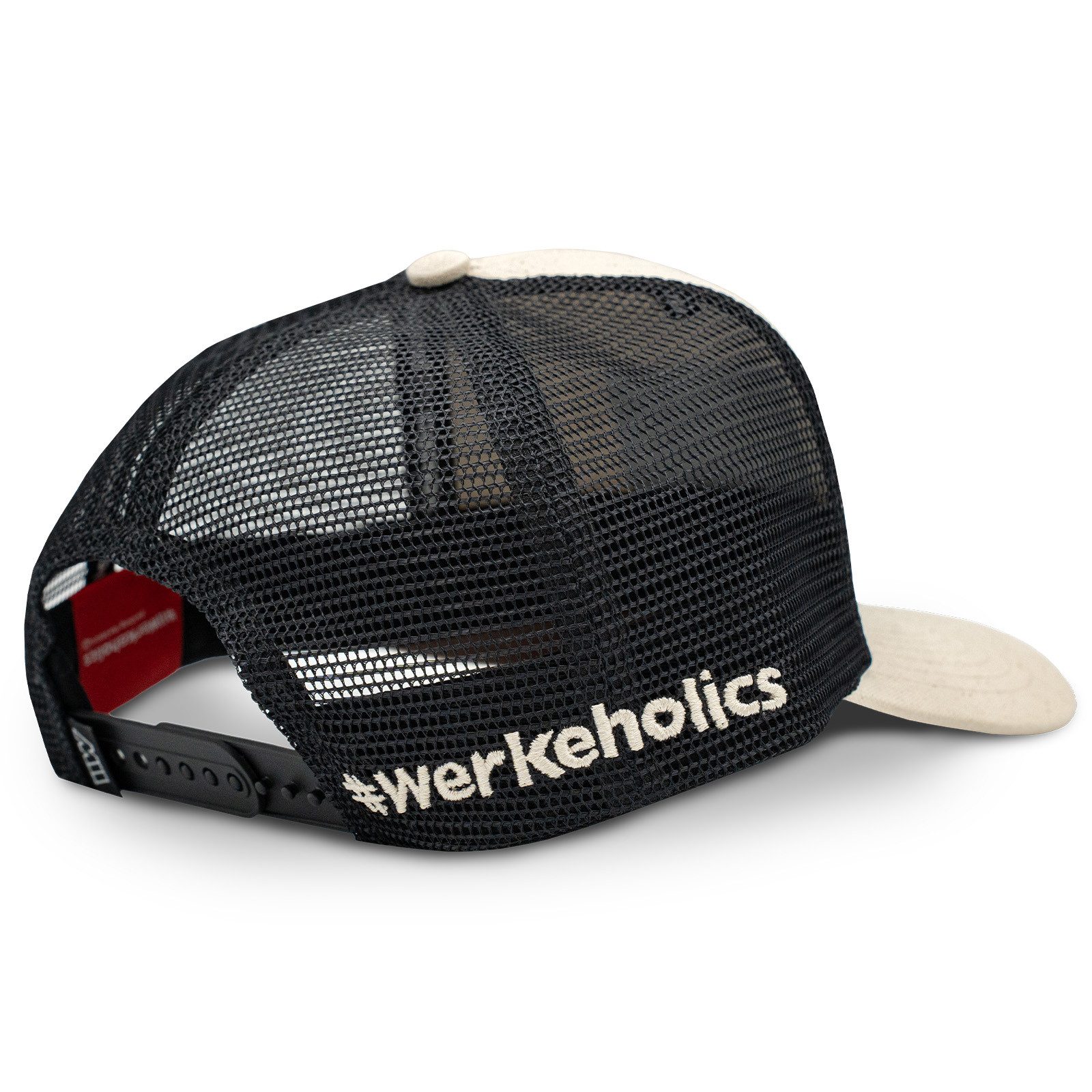 Weber GmbH Trucker Cap Mesh Baseball Cap beige schwarz (1-St) basecap, mit bedrucktem Unterschirm