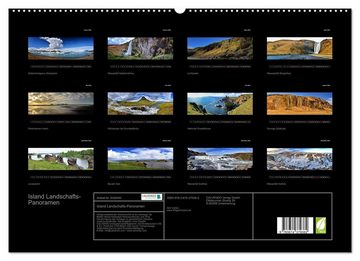 CALVENDO Wandkalender Island 2023 Landschaftspanoramen (Premium, hochwertiger DIN A2 Wandkalender 2023, Kunstdruck in Hochglanz)