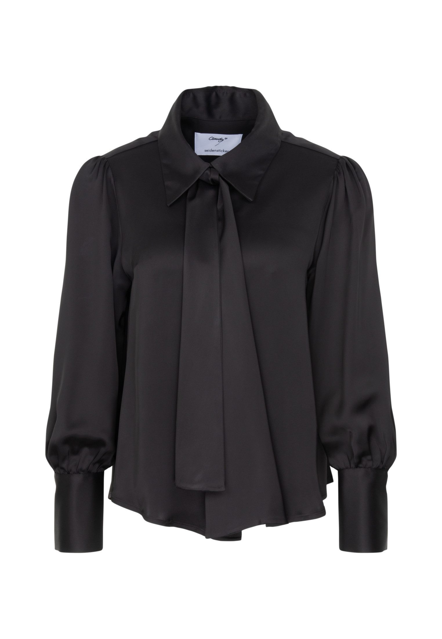 Schluppenbluse Schwarze Rose