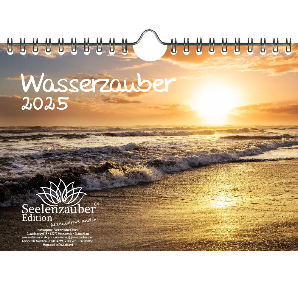 Seelenzauber Wandkalender Wasserzauber DIN A5 Kalender für 2025 Wasser