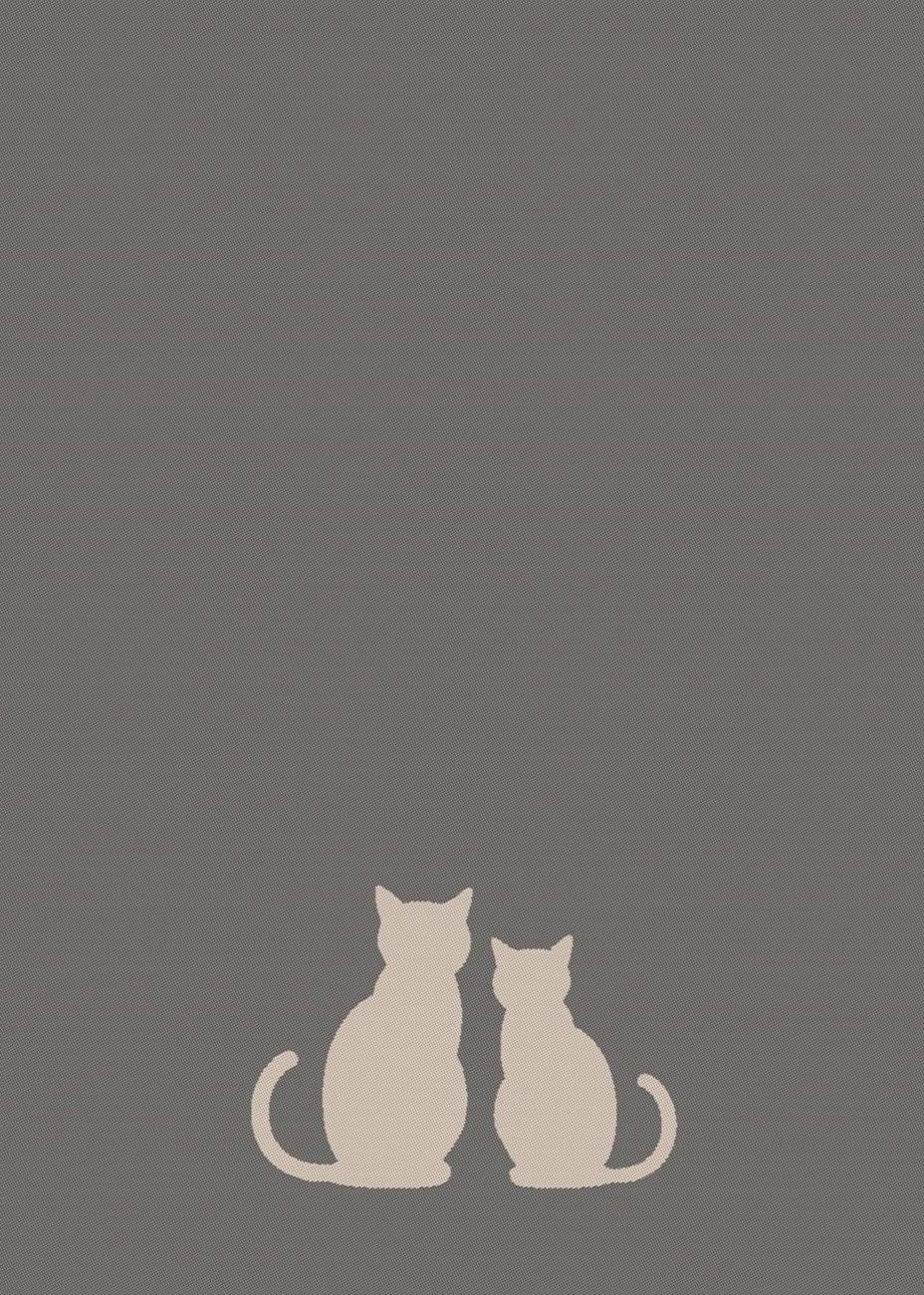 ROSS Geschirrtuch, Katzenduett, Katzen, grau