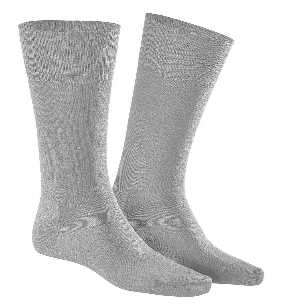 (1-Paar) und Lebensdauer Socken Basicsocken KUNERT LONGLIFE langer hoher Herren Lichtgrau mit Farbbrillanz 0170