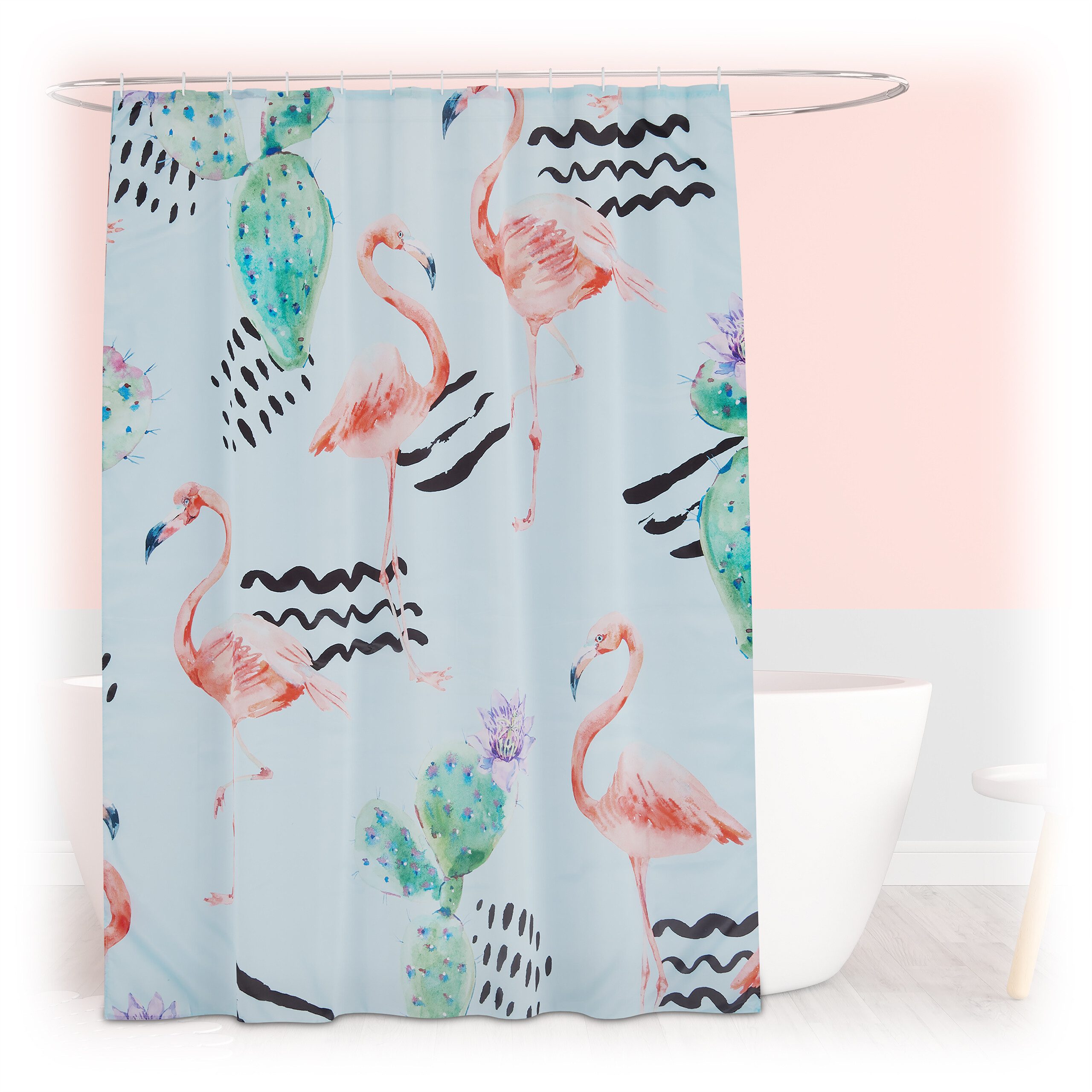 relaxdays Duschvorhang 180x200 cm mit Motiv günstig online kaufen