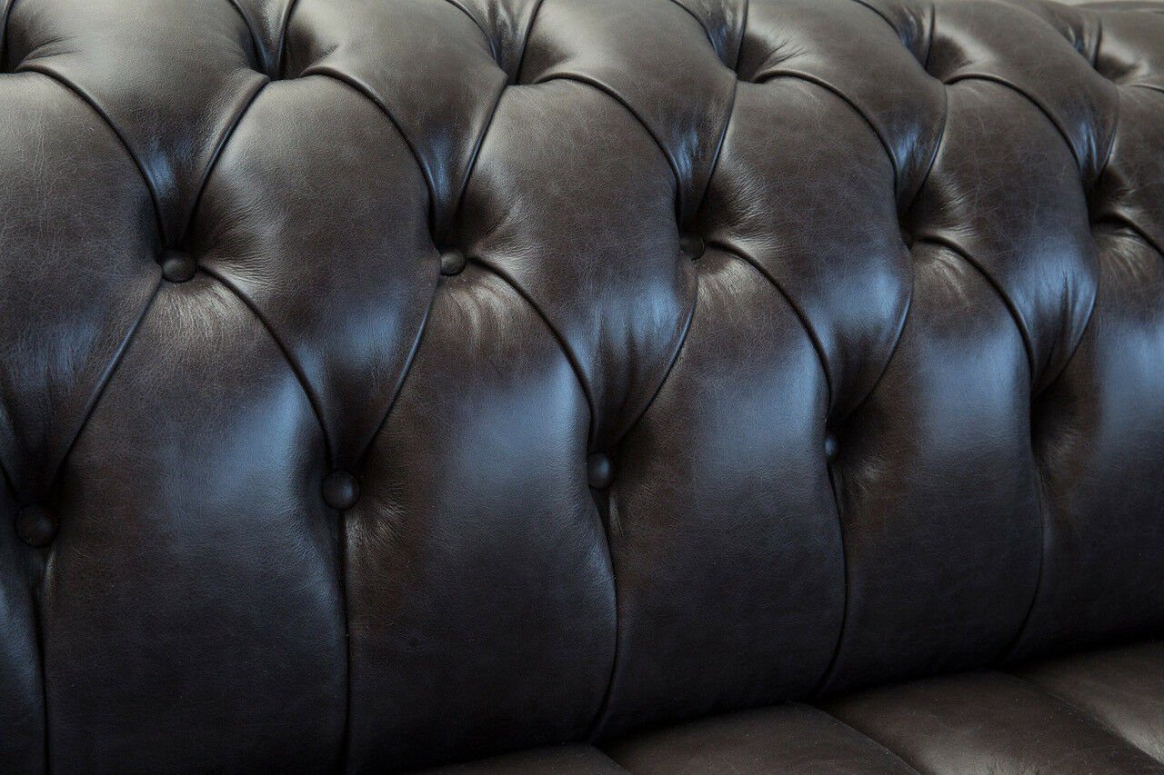 JVmoebel Chesterfield-Sofa klassische Chesterfield Sofa Rückenlehne Leder, Design Sitzer mit Knöpfen. 3 Polster Die Couchen
