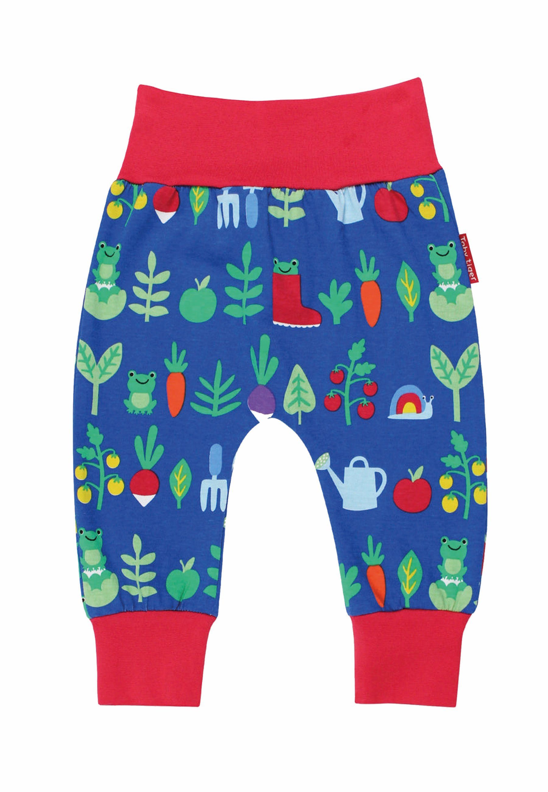 Toby Tiger Schlupfhose Hose mit Garten Print