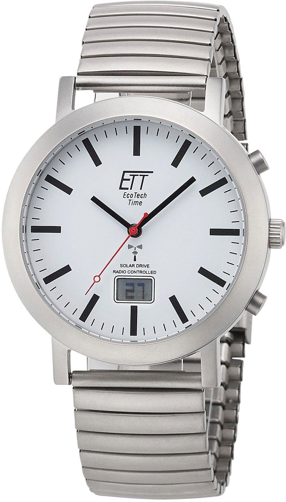 ETT Funkuhr Station Watch, EGS-11580-11M, Armbanduhr, Herrenuhr, Datum, Solar