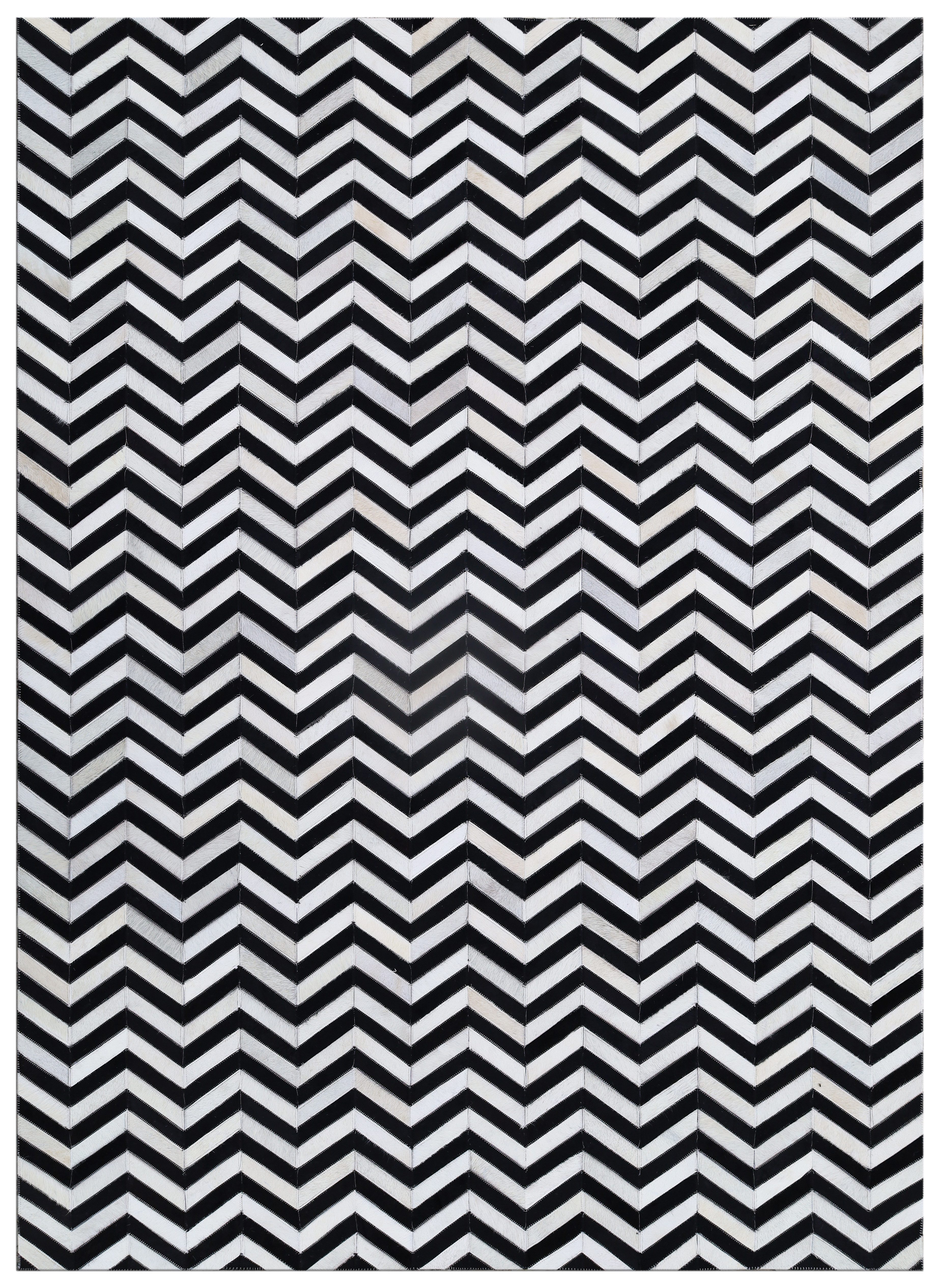 Myflair Möbel & Accessoires Fellteppich ZEBRA EDGE, echtes Rinderfell, rechteckig, Höhe: 10 mm, handgenäht, Naturprodukt, Zickzack Muster, natürliche Struktur