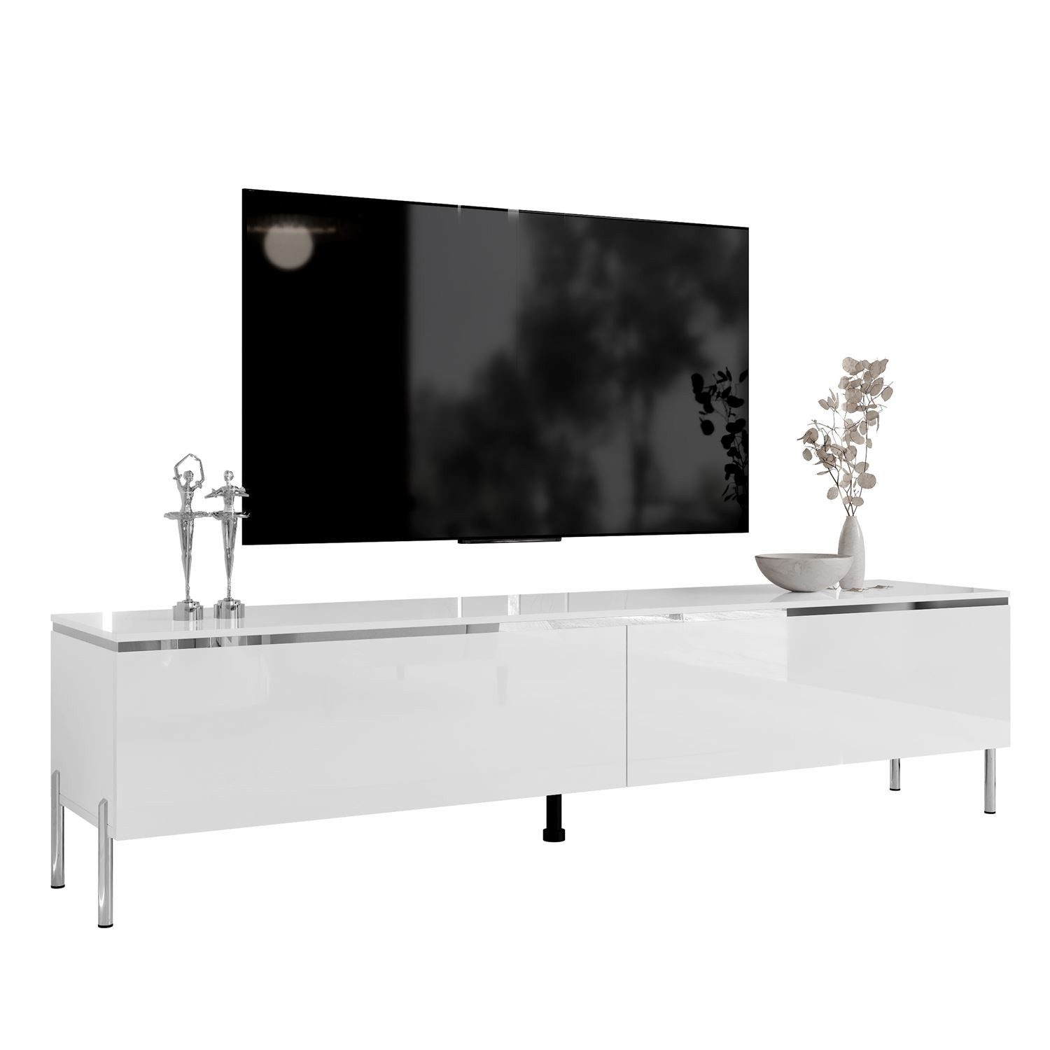 Lookway TV-Schrank AURORA SILVER auf Beinen günstig online kaufen
