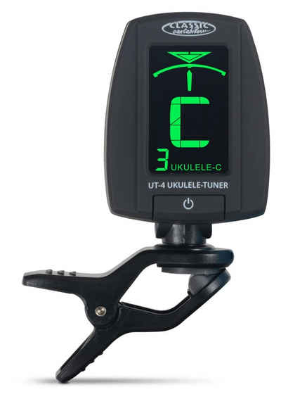 Classic Cantabile Stimmgerät UT-4 Ukulelen Clip Tuner, (inkl. Knopfbatterie), Spezielle Modi für C- und D-Stimmung