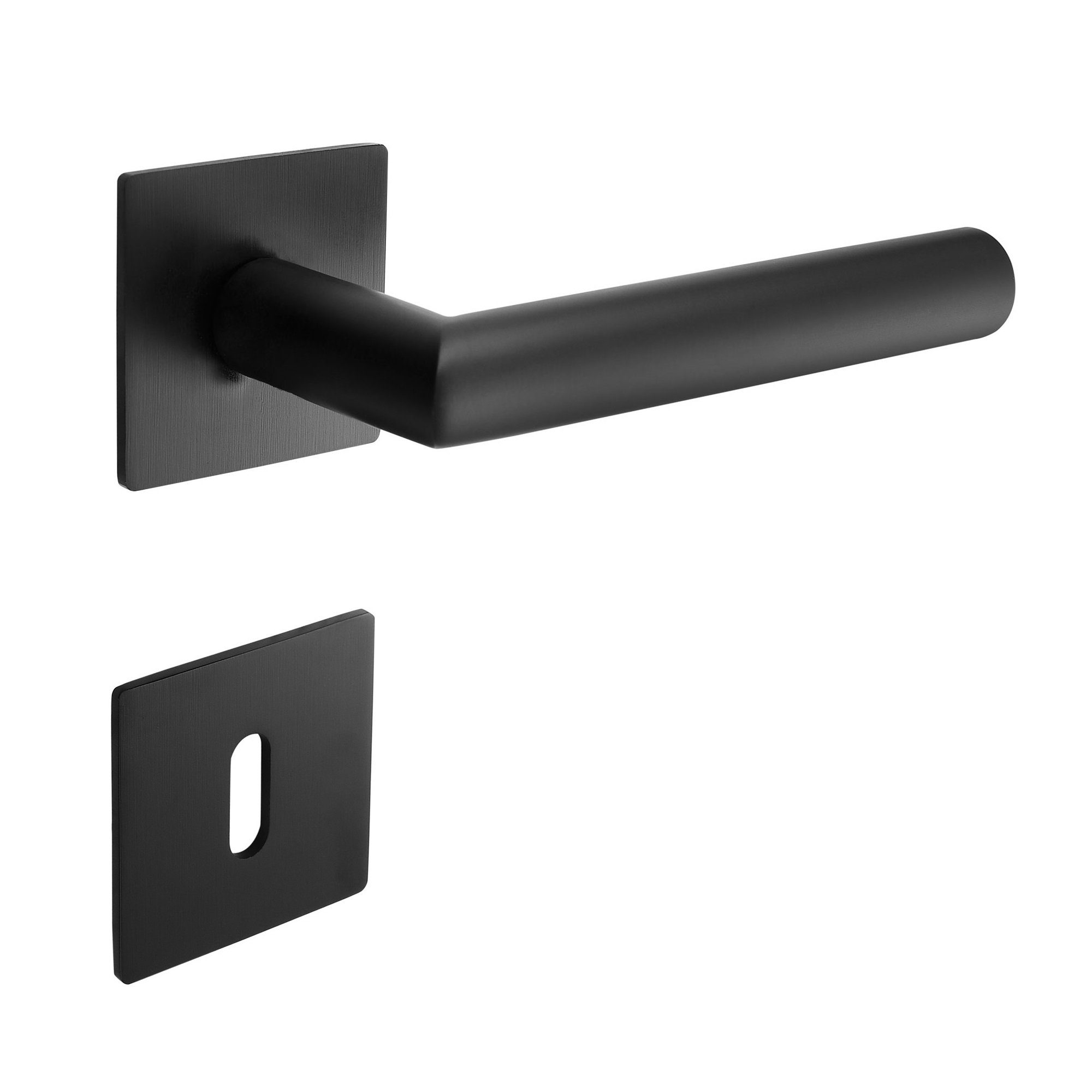 Türbeschläge24 Drückergarnitur New Orleans Q, 3 mm Magnet-Flachrosette, fes günstig online kaufen