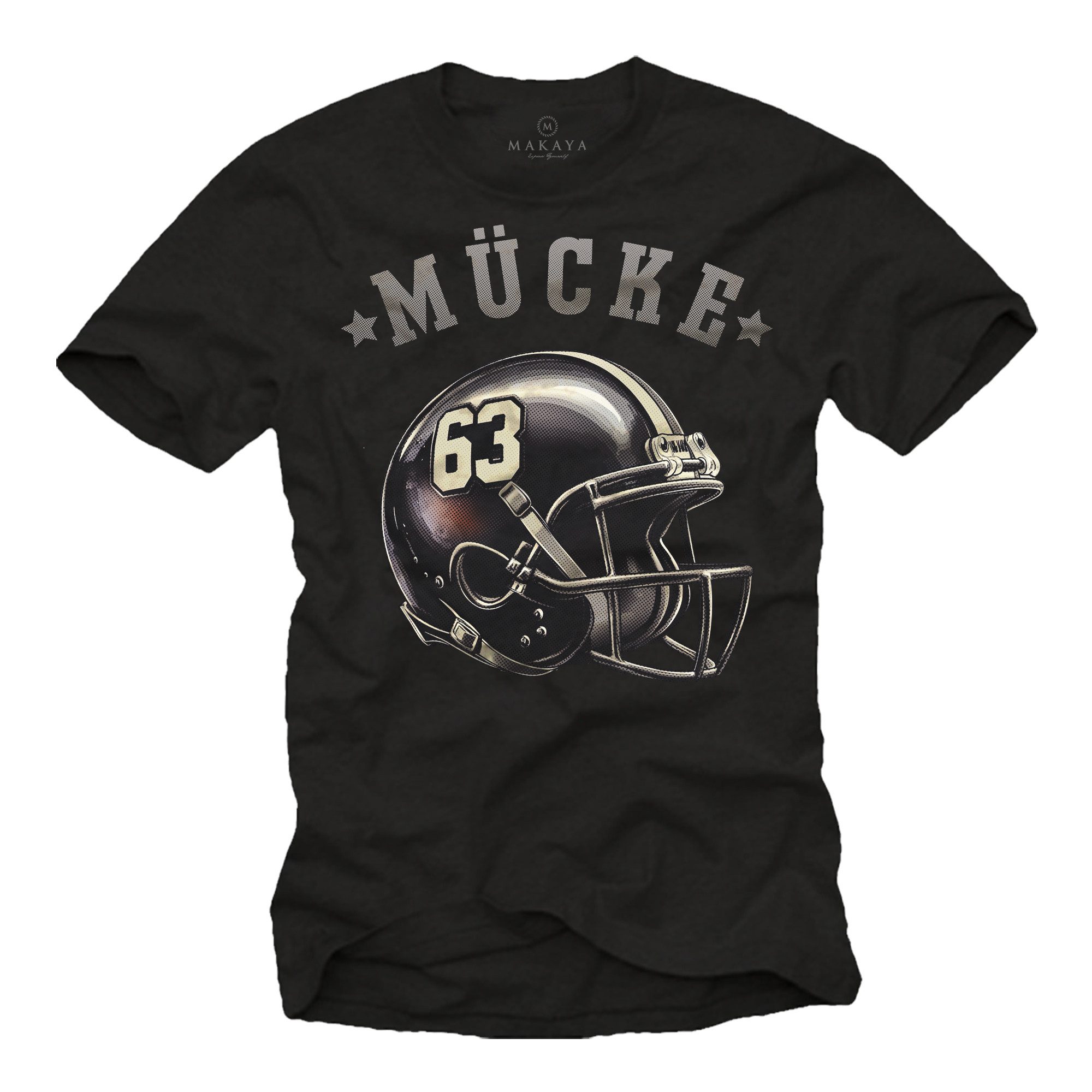 MAKAYA Print-Shirt American Football Helm Mücke günstig online kaufen