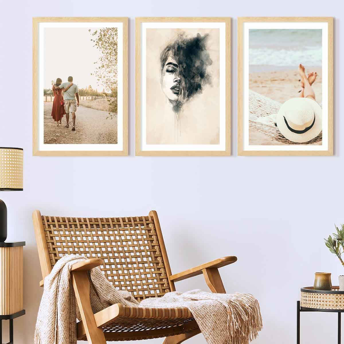 PHOTOLINI Bilderrahmen 3er Set breite Rahmen, günstig online kaufen