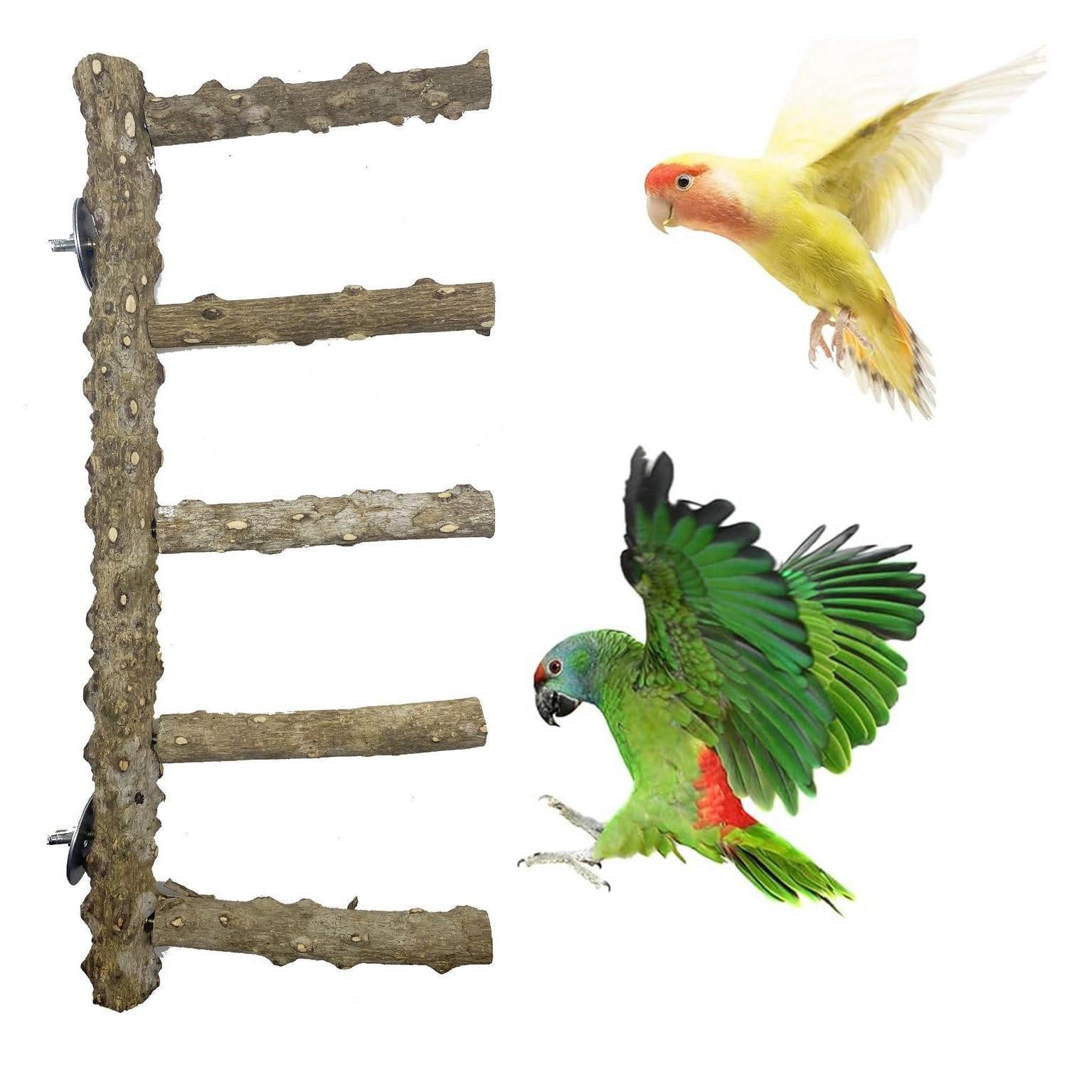 LuxusKollektion Vogelspielplatz Vogelzubehör Set Naturholz/Rebe 3tlg.