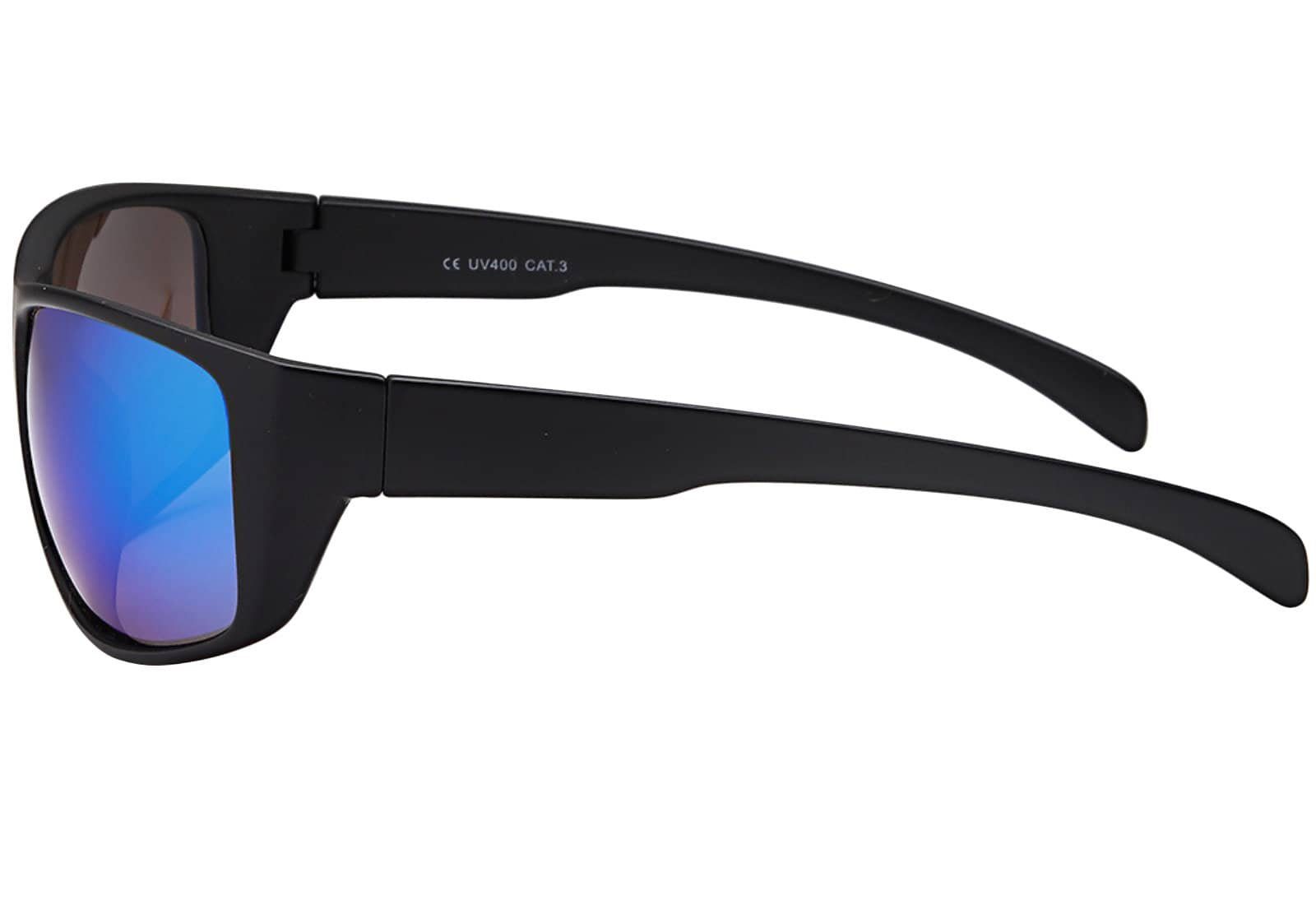 (1-St) Sonnenbrille Blau Sonnenbrille BEZLIT Sportliche Linsen schwarzen mit Eyewear
