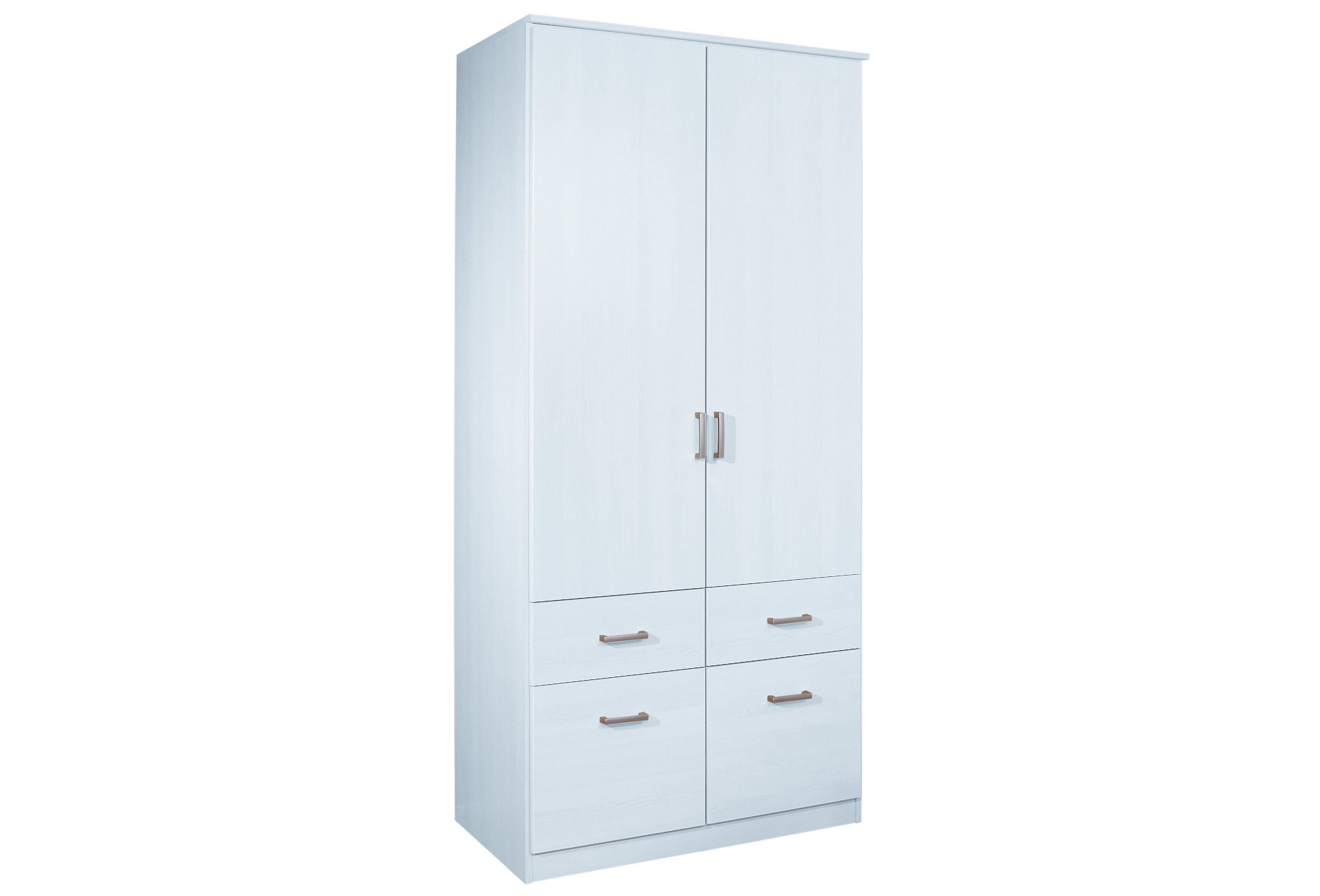 rauch Kleiderschrank Kleiderschrank Schrank Garderobe deckenhoher Schrank BREMEN (optional mit Spiegel, Breiten: 91/136/181 cm, Höhe: 199 cm) in vielen Farbvari – Bild 5 von 5