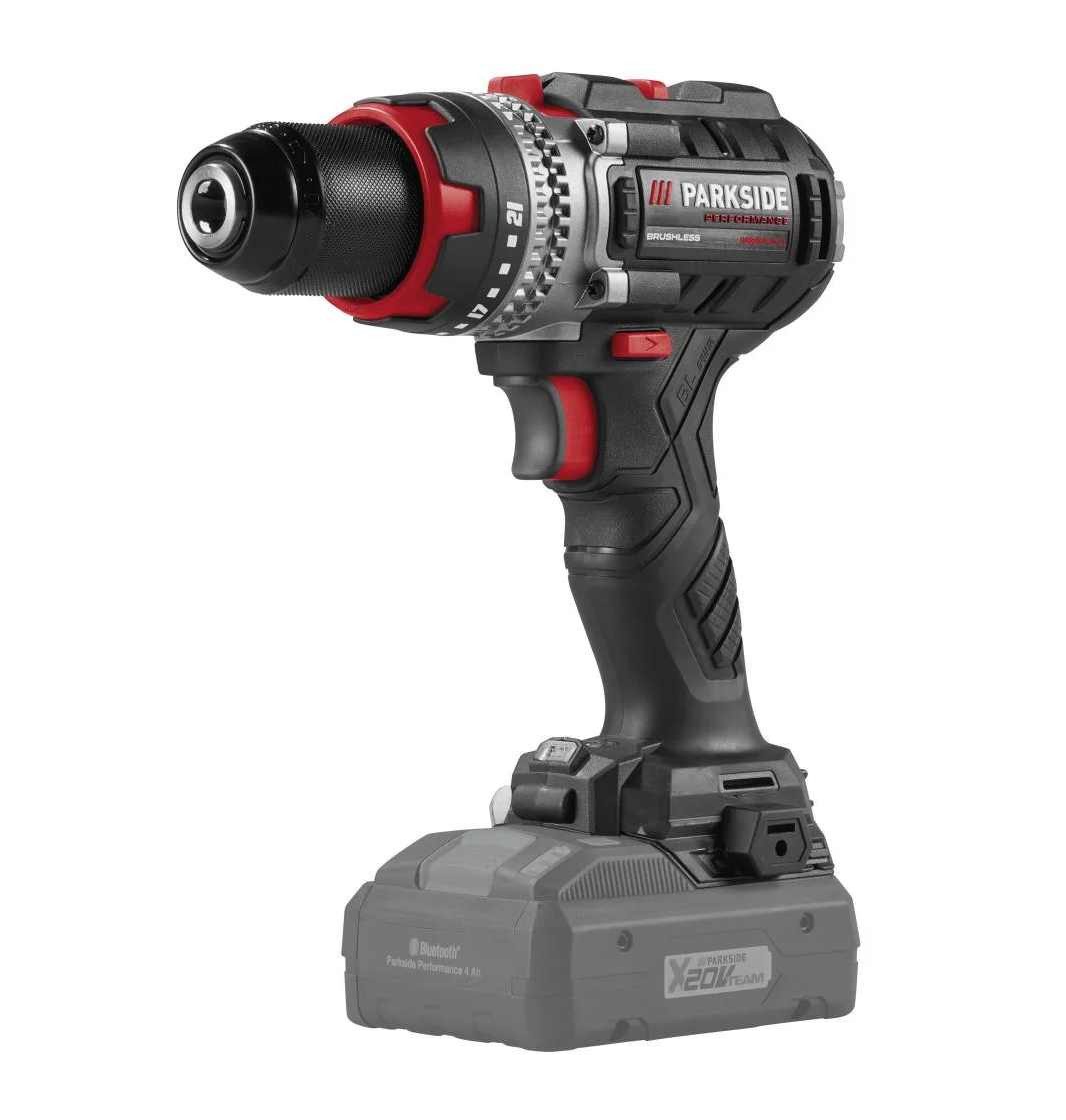 PARKSIDE PERFORMANCE® Akku-Bohrschrauber 20V Akku-Schlagbohrschrauber PSBSAP 20-Li C3, ohne Akku, Ladegerät