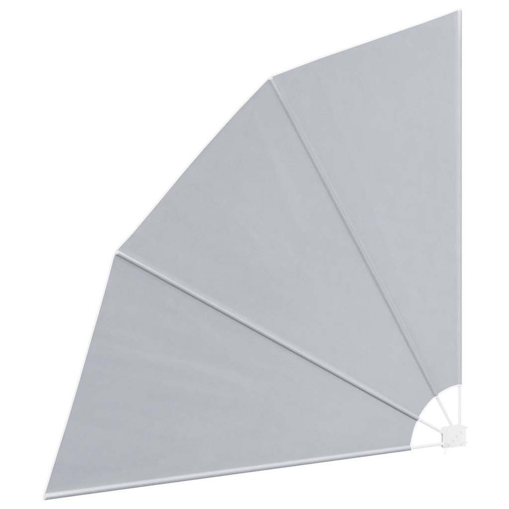 vidaXL Sonnenschirm Faltbarer Balkonfächer Grau 210×210 cm, Balkonfächer Grau 210x210cm Balkonsichtschutz Seitenmarkise Terrasse – Bild 5 von 5
