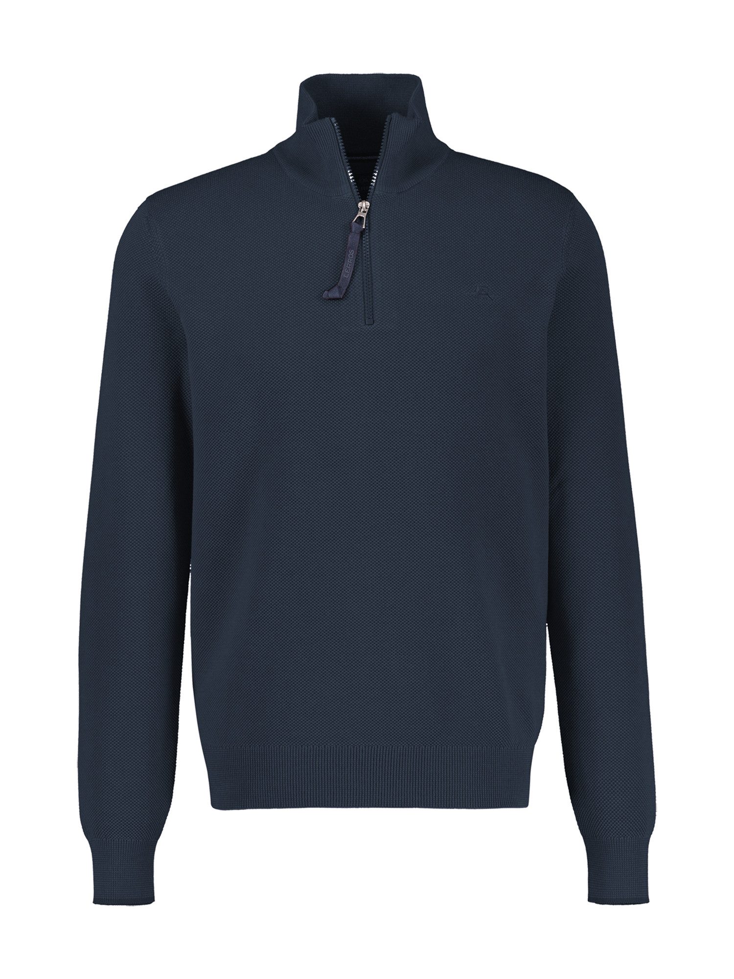 LERROS Sweatshirt Troyer in 2-Tone-Optik aus Baumwollstrick, große Größen