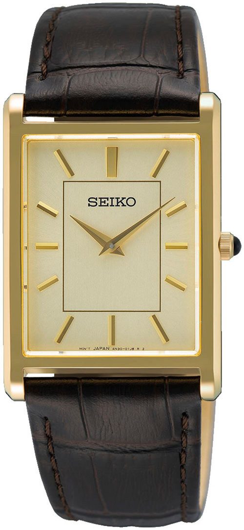 Seiko Quarzuhr SWR106P1, Armbanduhr, Herrenuhr, Lederarmband, analog, Saphi günstig online kaufen
