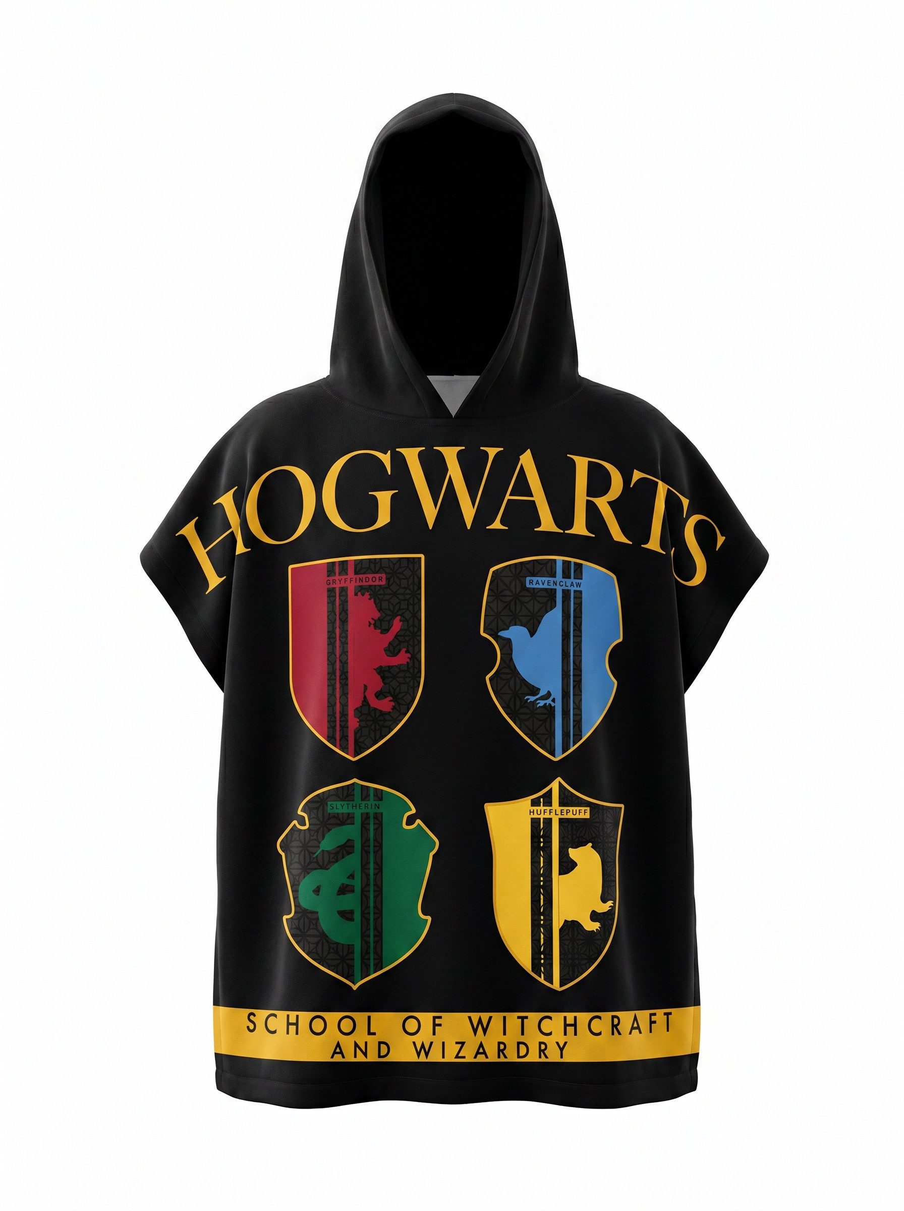 Harry Potter Badeponcho Harry Potter Hogwarts Kinder Poncho, Mikrofaser, Kapuze