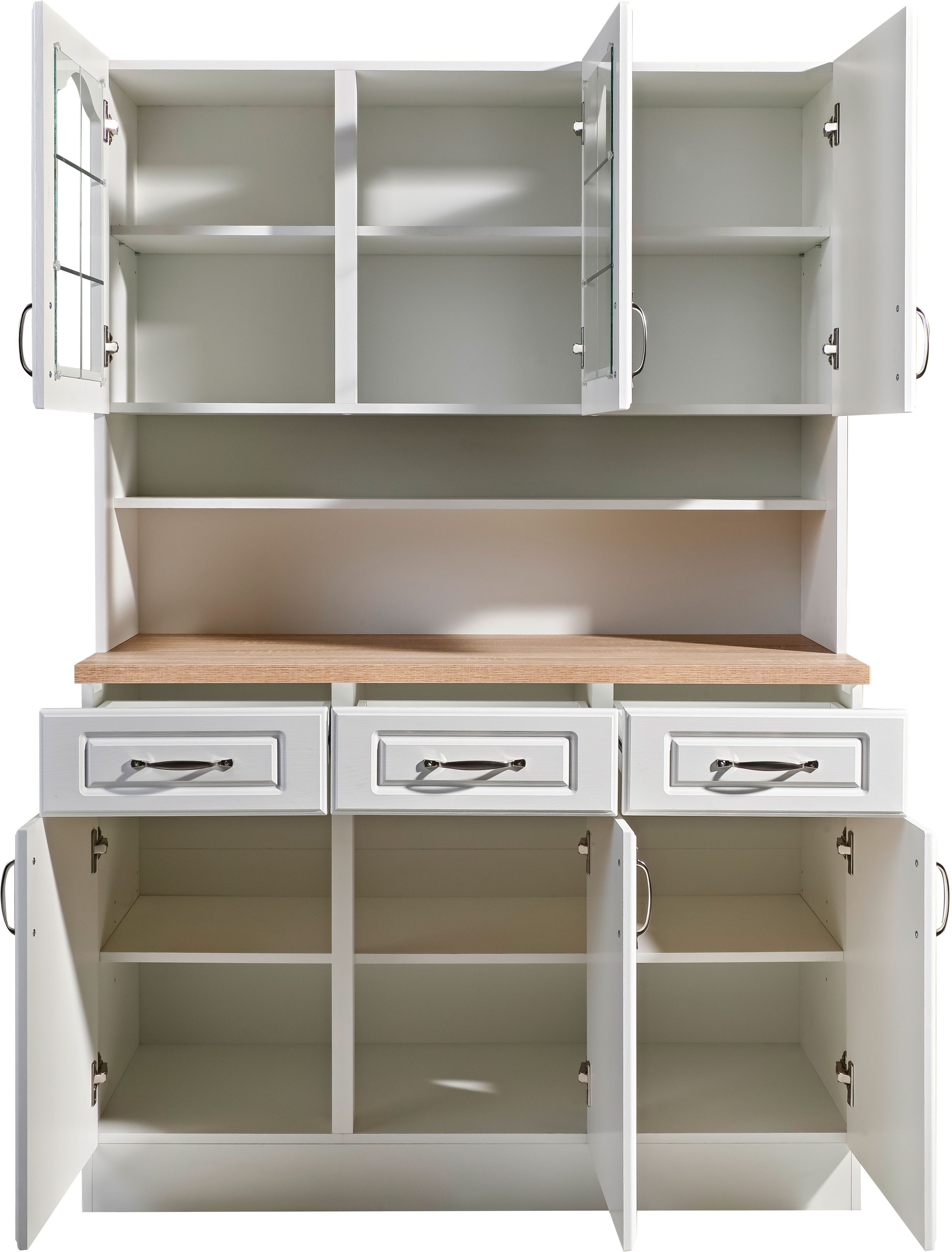 wiho Küchen Küchenbuffet Linz 120 cm breit, in Landhaus-Optik – Bild 3 von 5