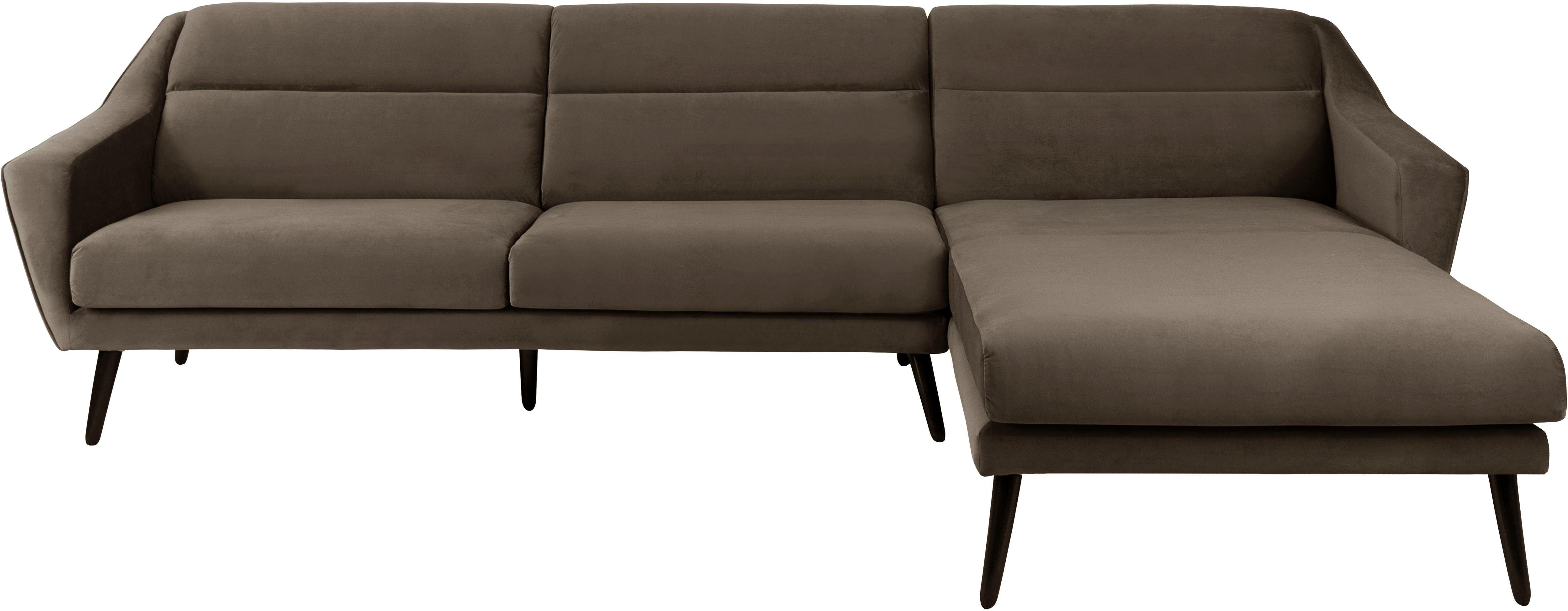 andas Ecksofa "Bille L-Form" mit Naht im Rückenkissen und Beinen aus Eichen günstig online kaufen