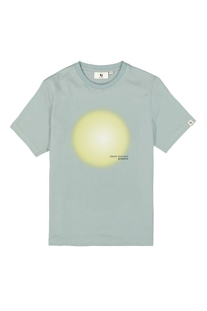 Garcia Print-Shirt Salbeigrünes T-Shirt mit Brustprint günstig online kaufen